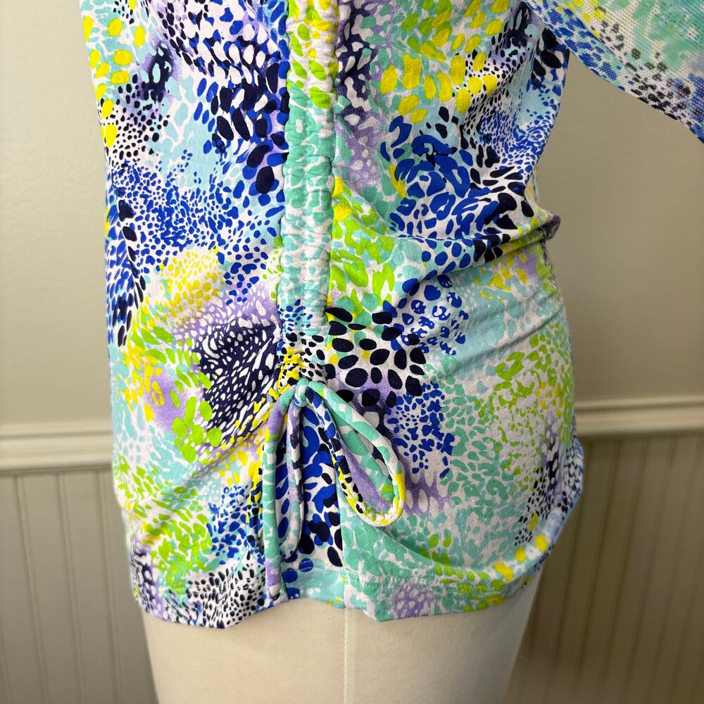 IBKUL Size S Top Lessie Long Sleeve Zip Mock UPF 50+ Tennis Golf Pickleball - Picture 3 of 12